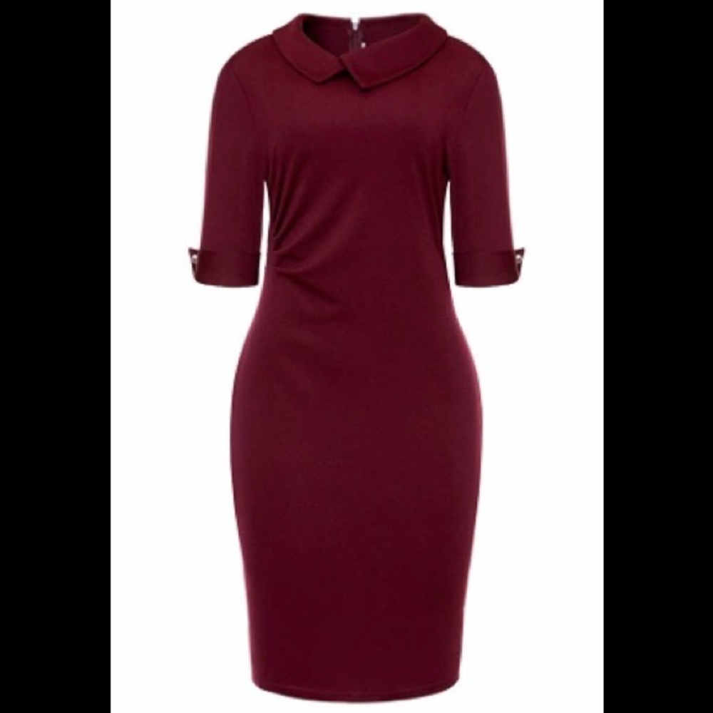 Classic collared midi dress